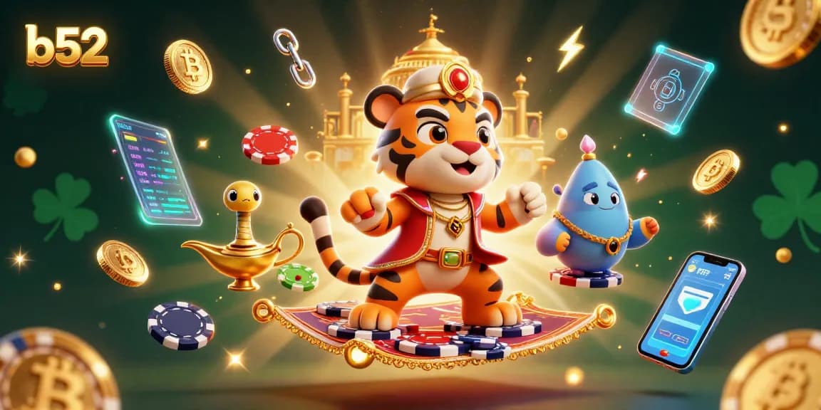 B52 players enjoy thrilling action in a vibrant casino atmosphere filled with colorful elements.