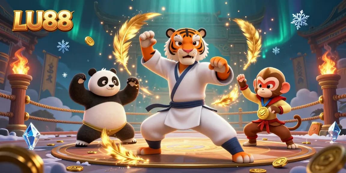 Celebrate winning strategies with LU88's vibrant casino gaming scene featuring iconic characters and rich details.