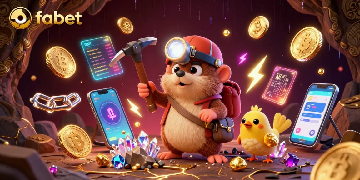 Engage with fabet's vibrant treasure hunting adventure in a casino-themed 3D illustration.