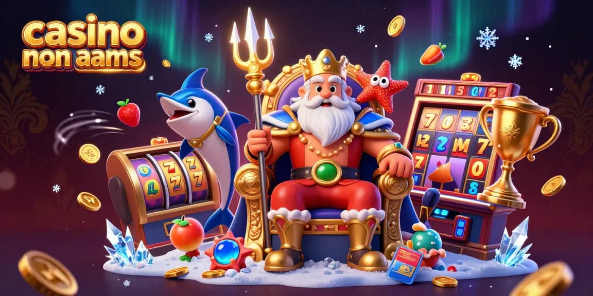 Gioca nei casino non AAMS con slot machine fruttate e jackpot scintillanti in un'illustrazione coinvolgente