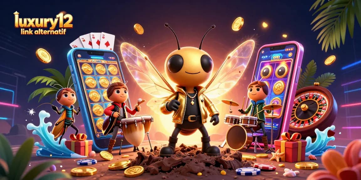 Spin the reels with luxury12 link alternatif in this vibrant casino-themed digital art!