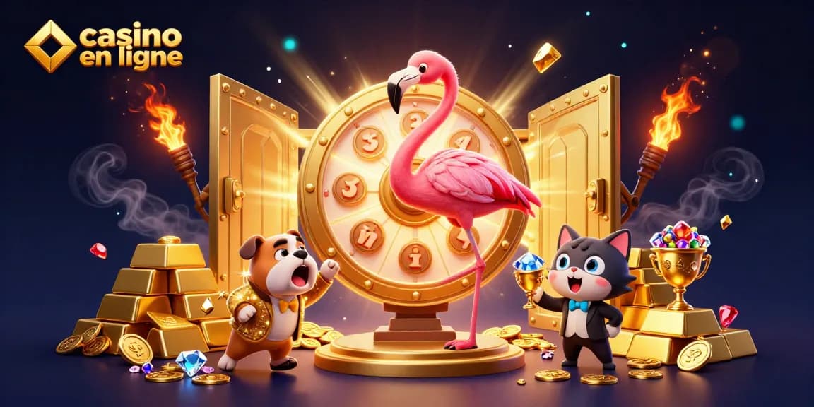 Profitez des jeux captivants de casino en ligne avec cette illustration de jackpot dynamique.