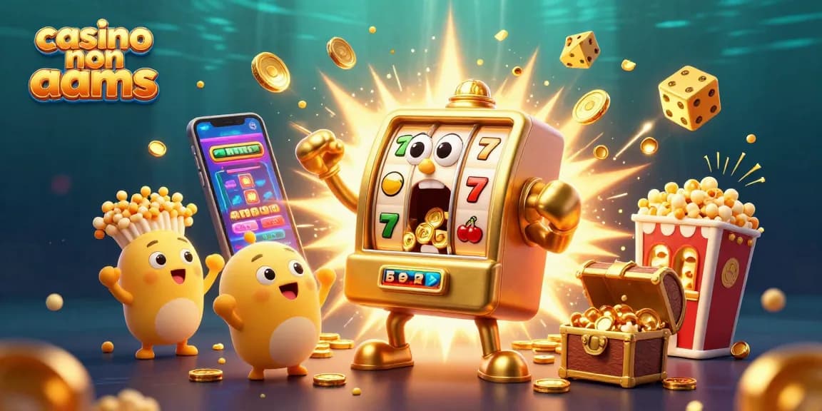 Giocando ai casinò non AAMS, una slot machine d'oro festeggia il suo jackpot con divertimento.