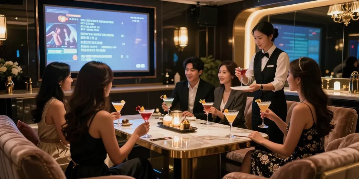 강남 구구단에서의 고급스러운 프라이빗 노래방 경험, 친절한 응대와 쾌적한 분위기.