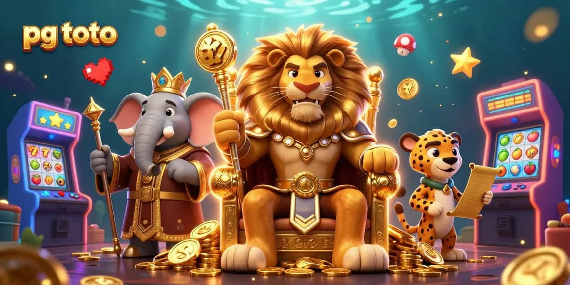 Mensinari permainan slot gacor di pg toto dengan simbol cerah dan elemen kasino menarik.