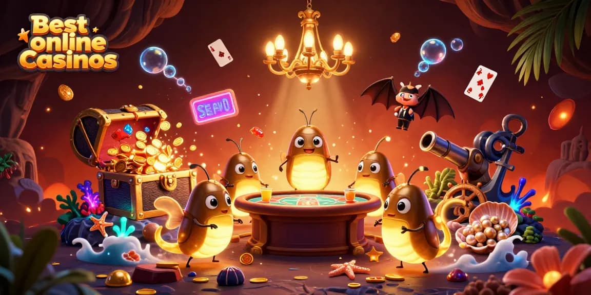Disfruta de los mejores casinos online iluminados por luciérnagas en esta vibrante escena.