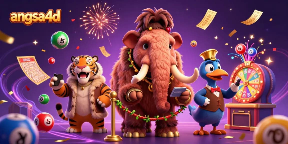 Join angsa4d at the casino with exciting characters and vibrant lottery elements!