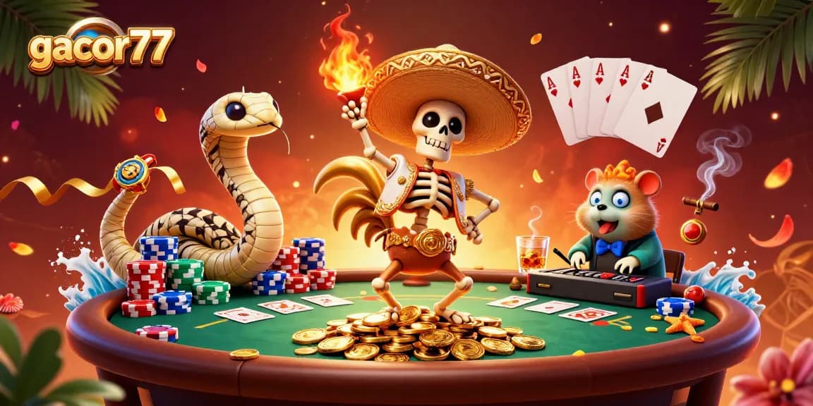 Menangkan jackpot gacor77 dengan pesta permainan kartu seru dan karakter menarik.