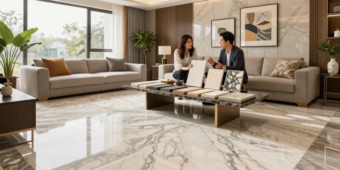 NAGA2000 showcased in a luxurious home interior with high-quality flooring options, marble, and granite.