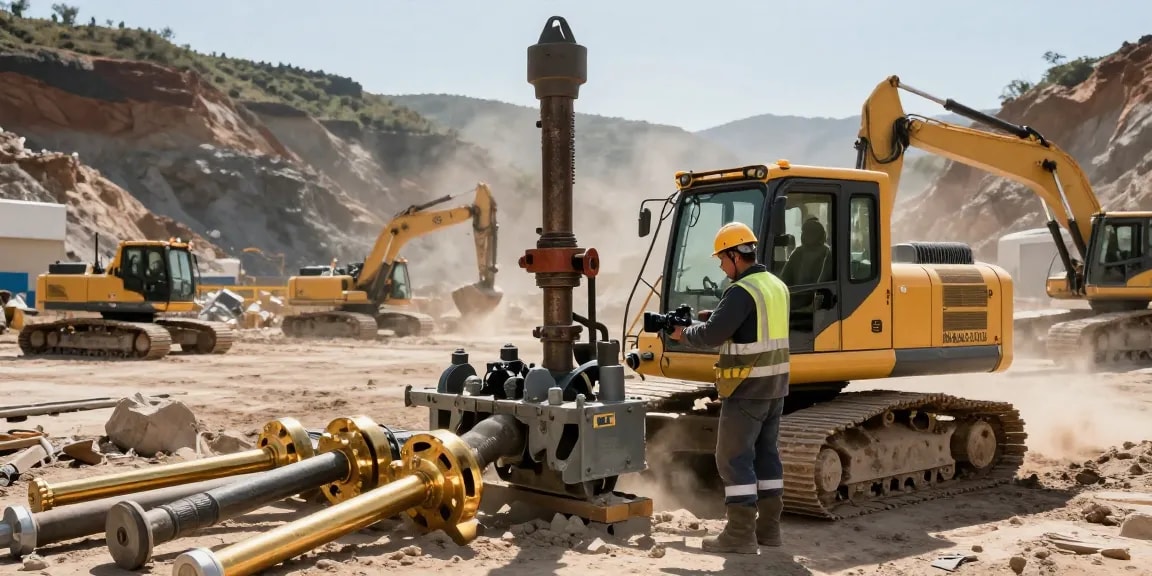 NAGA2000 mining equipment with professional worker in safety gear at a gold mining site