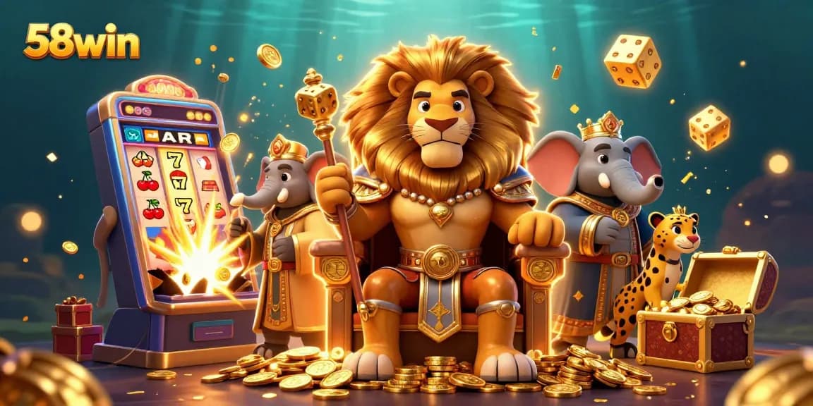 Experience the thrill of 58win with a dynamic casino scene featuring jackpot excitement.