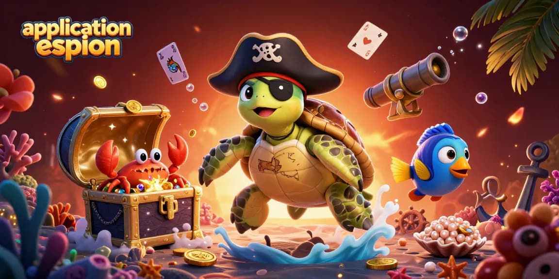 Application espion : Découvrez les jeux de casino mystérieux à travers des personnages sous-marins colorés.