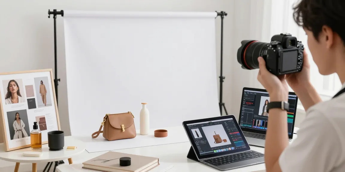 Photographe ecommerce Milano réalisant des photos de produits sur fond blanc, éclairage naturel accentuant les textures.