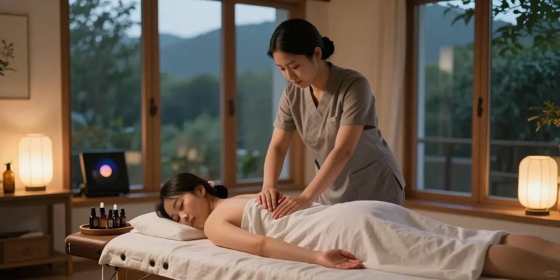 노원출장안마에서 한국인 관리사가 편안한 마사지 서비스를 제공하는 장면입니다.