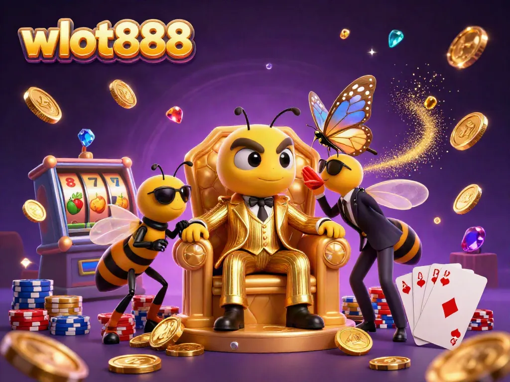 Menggali jackpot di wslot888 dengan mesin slot beruntung dan tumpukan chip yang penuh warna.