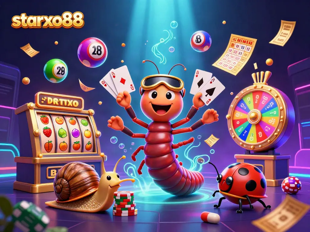 Engage with starxo88's thrilling gaming experience featuring a vibrant 3D casino scene.