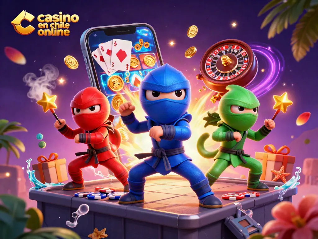 Juega en casino en línea en Chile con trampas y diversión en una escena vibrante.