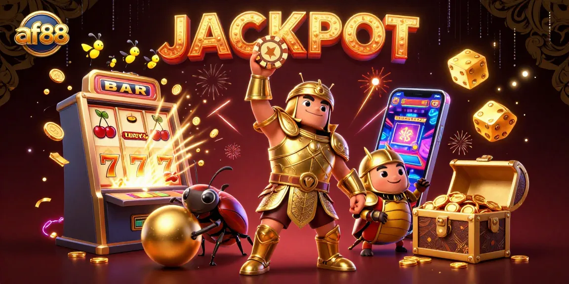 Experience exciting jackpots at af88 with vibrant visuals of casino games and engaging characters.
