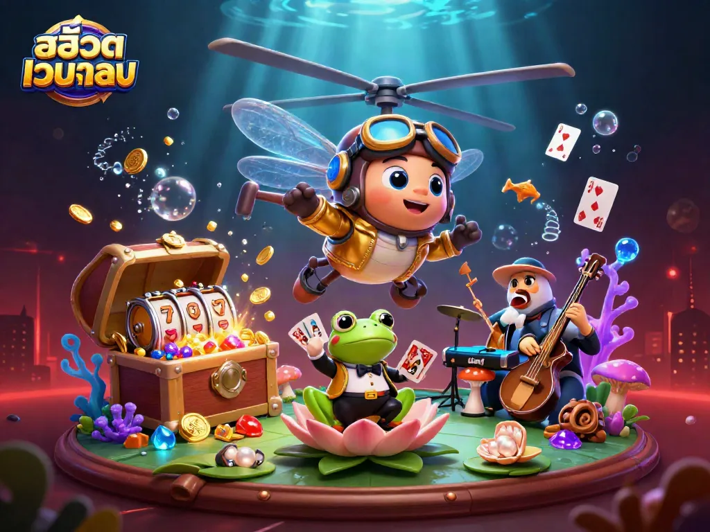 เล่นเกม สล็อตเว็บตรง พร้อมดีลเลอร์และนักดนตรีในคาสิโนใต้ท้องน้ำ