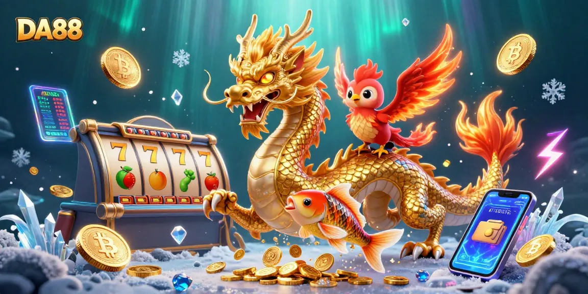 Experience thrilling wins at DA88 with a fierce dragon and lucky gaming symbols in action.