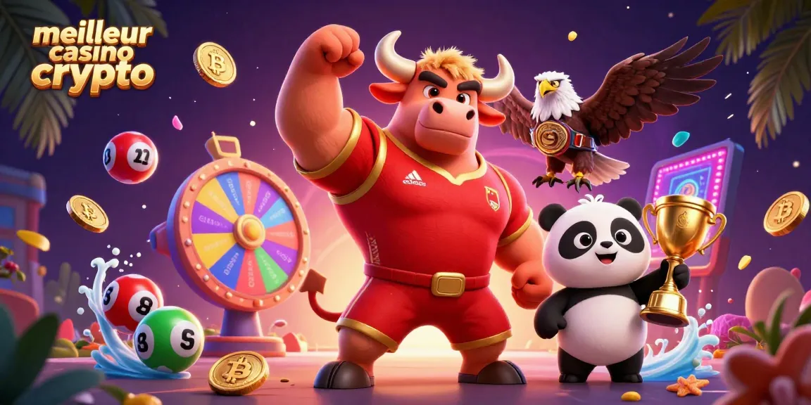 Voir le meilleur casino crypto en action avec des personnages animés célébrant des gains