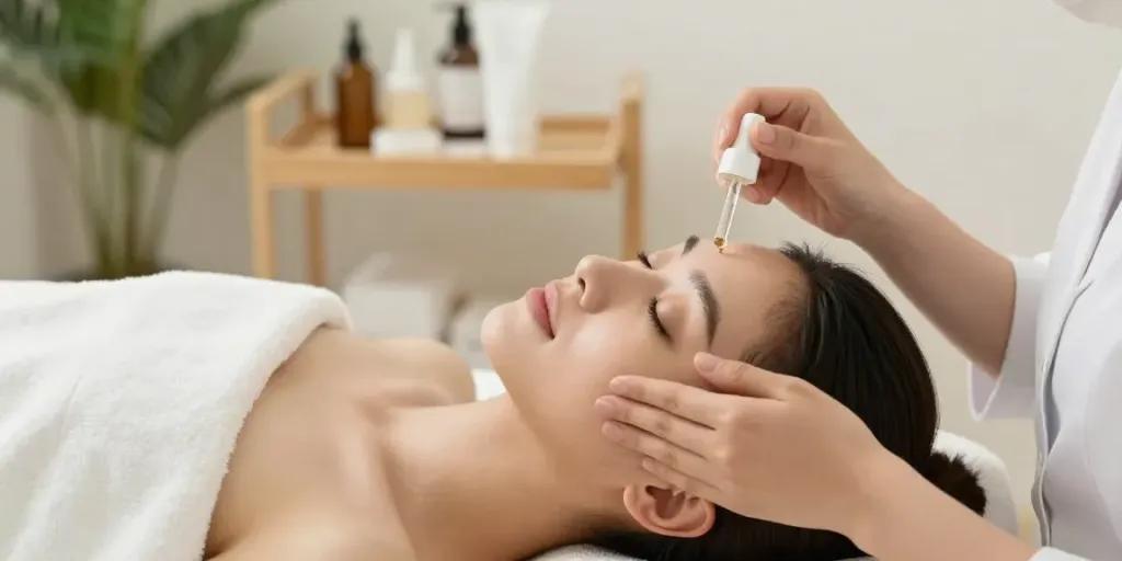 Augenringe entfernen durch Behandlung im Spa mit Hyaluronsäure.