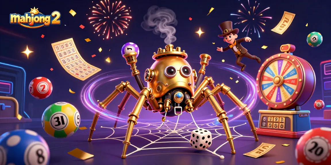 Engage with mahjong 2 in a vibrant 3D scene featuring dynamic game elements and playful characters.