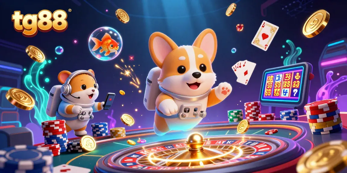 Experience thrilling moments at tg88 with 3D cartoon characters and dazzling casino elements in action.