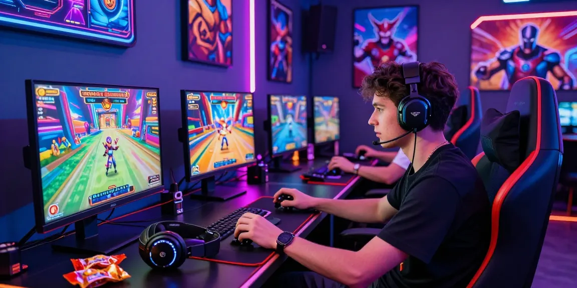 Excited gamer playing spaceman slot game in a vibrant digital environment.