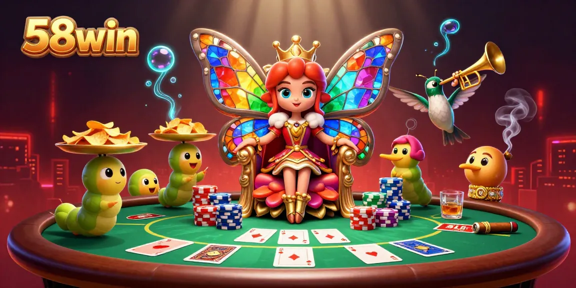 Play thrilling poker and enjoy stunning visuals at 58win casino with colorful characters and rich game elements.