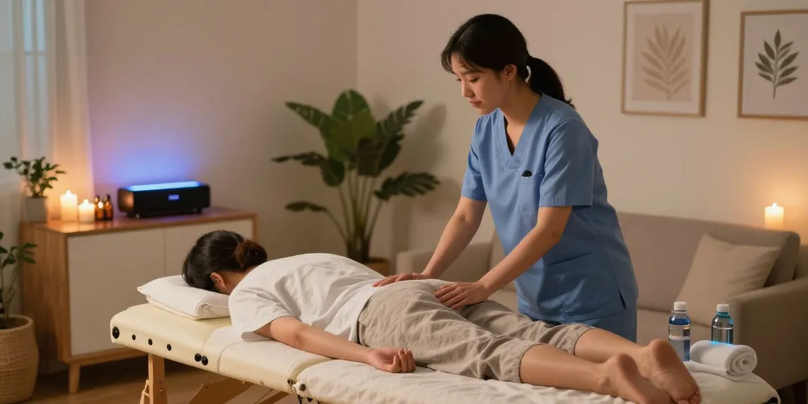 Experience 마포출장안마 at home with a professional therapist providing soothing services in a serene setting.