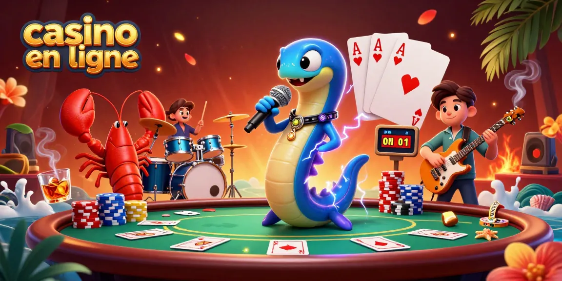 Profitez d'un spectacle captivant avec un DJ anguilles électriques dans un casino en ligne sous-marin.