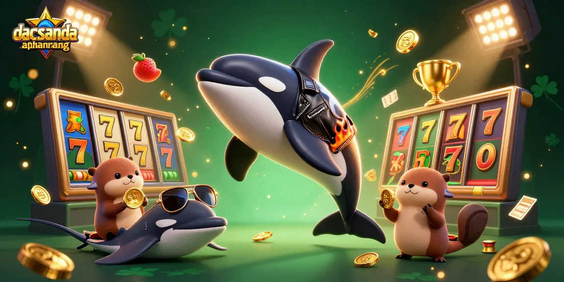 Win rewards at dacsandatphanrang with a dynamic illustration of fun gambling characters and elements.