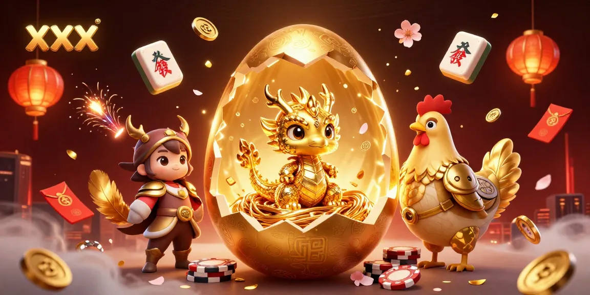 Experience the excitement of xxx with a vivid illustration of a golden dragon revealing poker chips