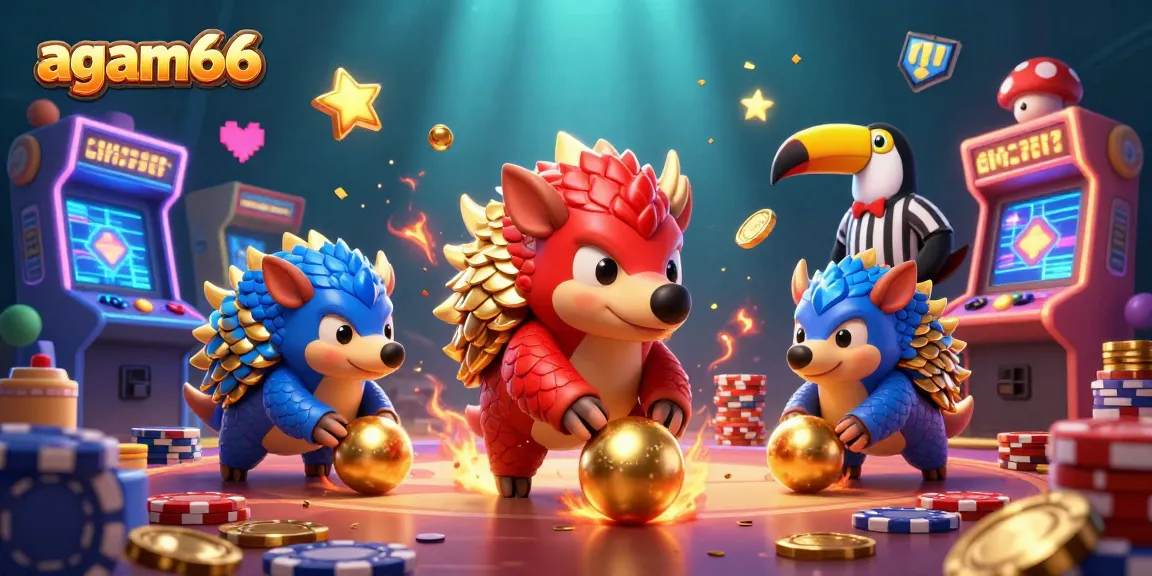 Engage with AGAM66 through lively gaming featuring two rival pangolins in a dynamic showdown.