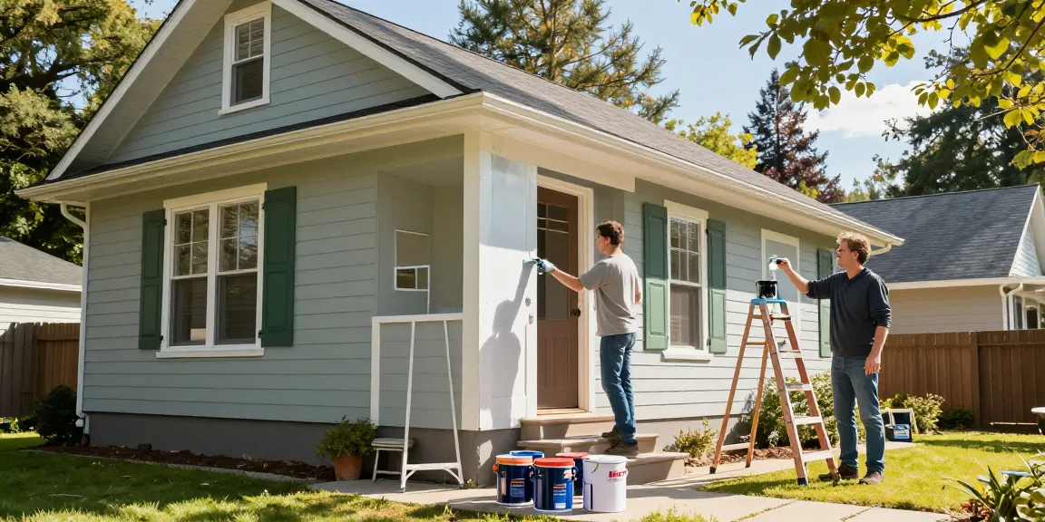 Experienced painters in Washington County OR rejuvenating a home with quality exterior painting.