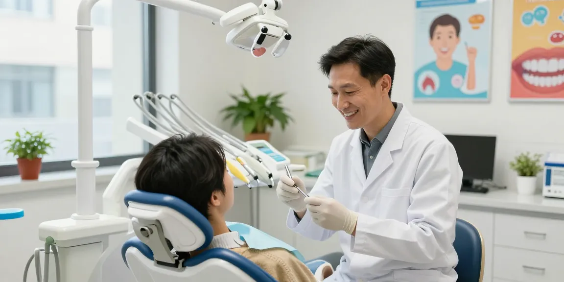 Smiling dentist in Mooresville NC preparing for a patient exam in a welcoming dental office.