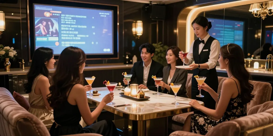 강남 구구단에서의 고급스러운 프라이빗 노래방 경험, 친절한 응대와 쾌적한 분위기.