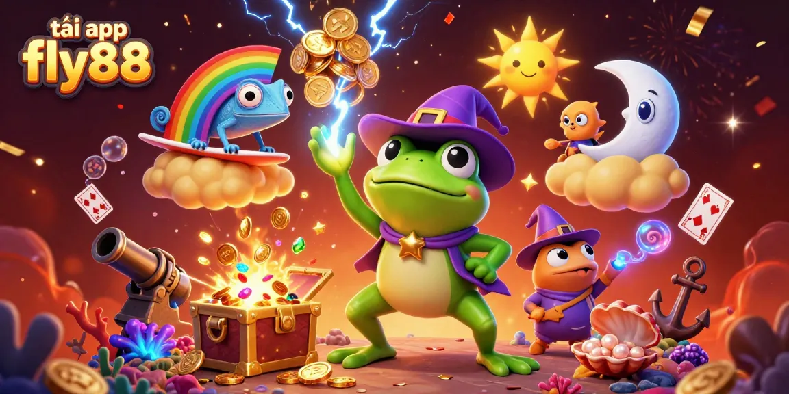 Experience the thrill of tải app fly88 with a vibrant storm of coins and fantastical characters.