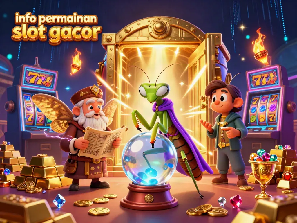 Gali informasi permainan slot gacor melalui pandangan unik dari karakter kartun dalam kasino.