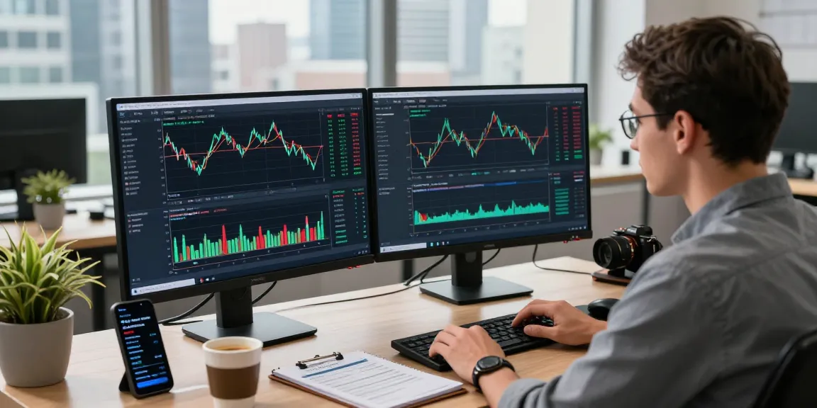 Dynamic mt4 trading workspace with forex charts and trader focused.