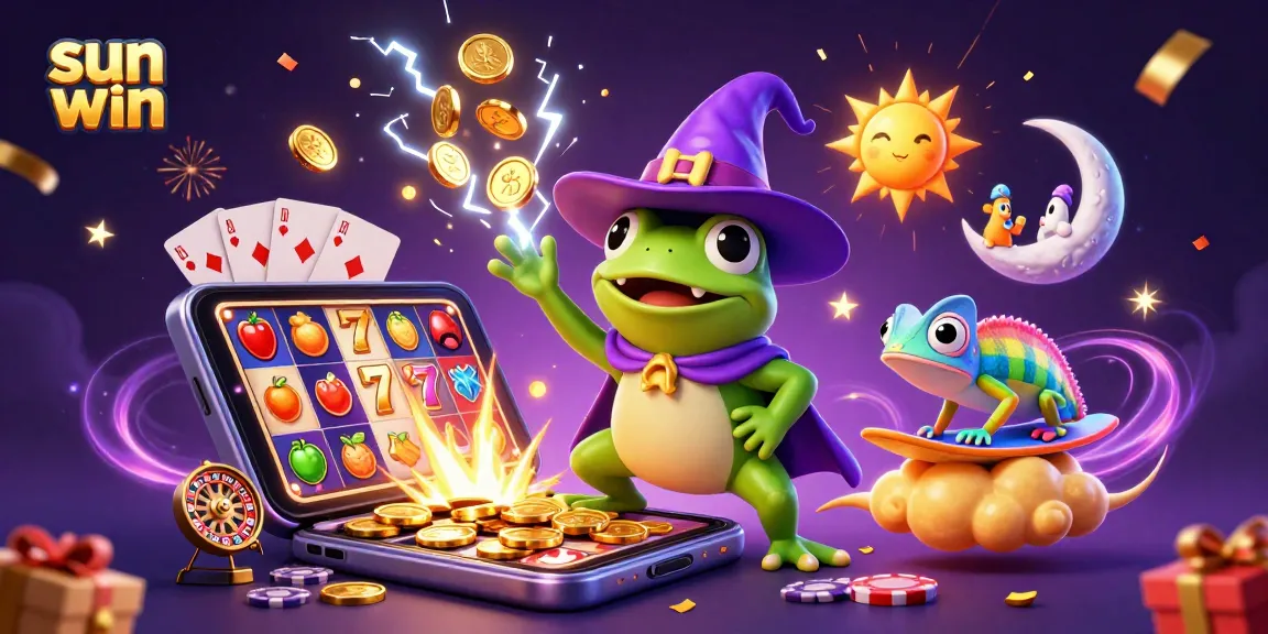 Experience the thrill of winning with sun win: A vibrant, magical casino scene filled with action and excitement.