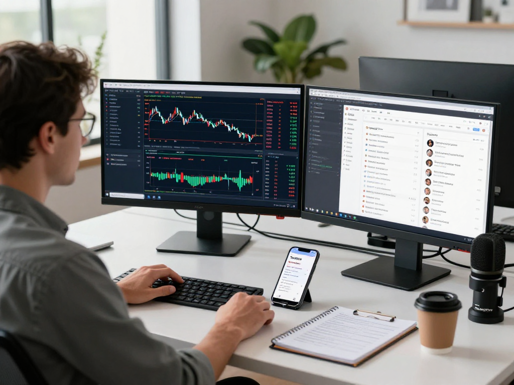 使用TradingView官网进行交易分析的专业交易员和市场数据监控
