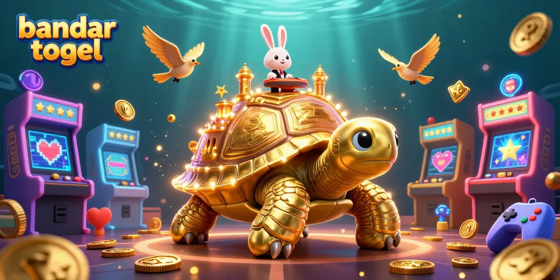 Engage with bandar togel in this vibrant casino-themed 3D illustration filled with dynamic game elements.