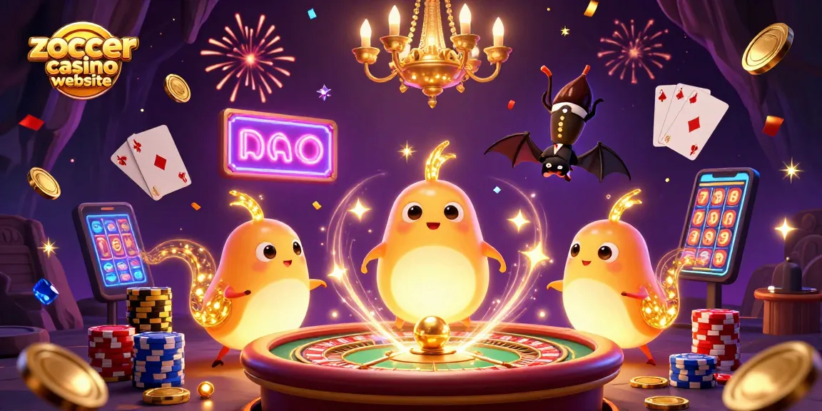 Engage in fun at the zoccer casino website, a vibrant digital illustration of an animated cave casino scene.