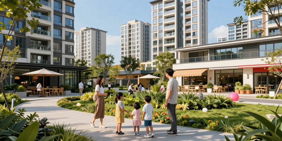 Dover Residences featuring a family enjoying community spaces and modern amenities in a vibrant urban setting.