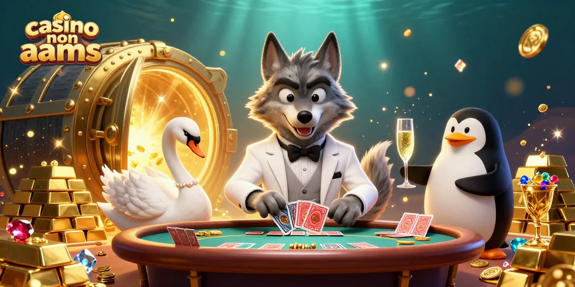 Gioca nei casinò non AAMS con un lupo elegante e un croupier in un'atmosfera lussuosa.