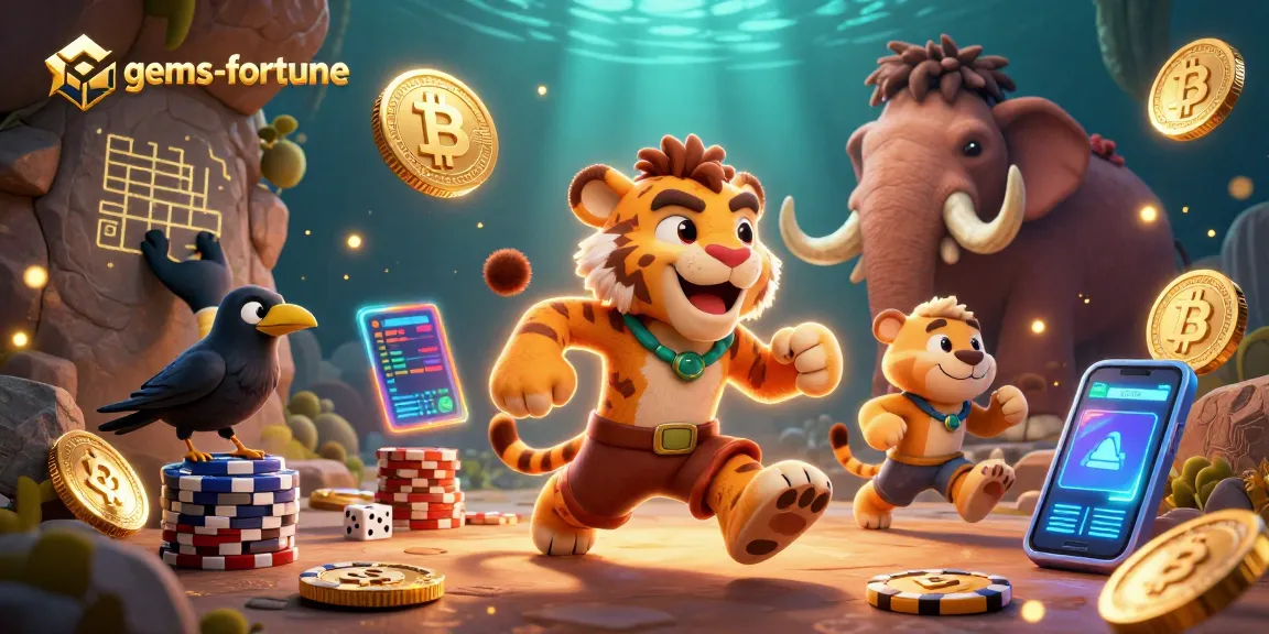 Experience gems-fortune in this vibrant, engaging gaming scene with dynamic elements.