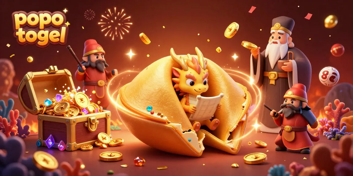 Experience the excitement of popo togel as a wise dragon reads fortunes in a vibrant lottery-themed scene.