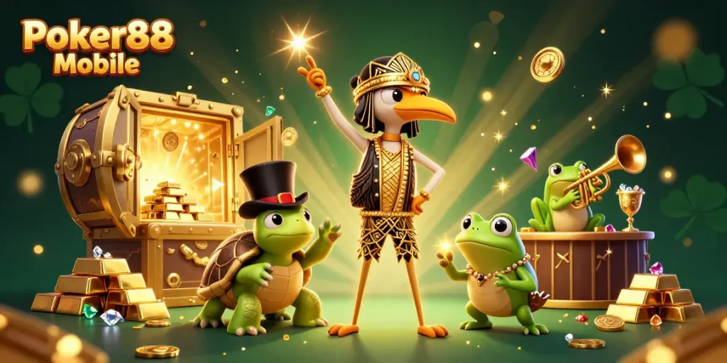 Experience Poker88 Mobile action with vibrant characters in an exciting gaming scene.